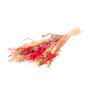 Bouquet séché DILIANE, rouge-naturel, 50cm, Ø15cm
