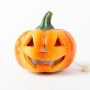 Décoration Halloween citrouille BOOGIE, orange, LED, 13cm, Ø12,5cm