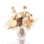 Bouquet artificiel RAWENNA, aspect sec, beige-blanc, 40cm, Ø50cm