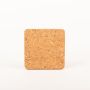 Dessous de verre carré en liège aggloméré MANARA, naturel, 15x15x1,5cm
