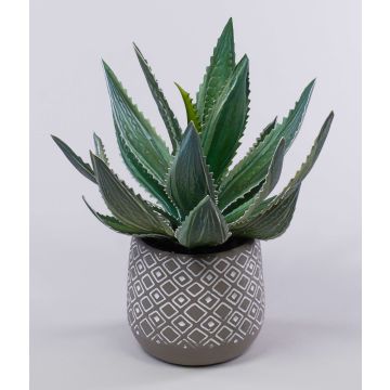 Agave americana artificiel HEDI en pot en terre cuite, vert, 35cm