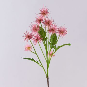 Branche artificielle Chardon boule GESKENDA, rose-jaune, 60cm