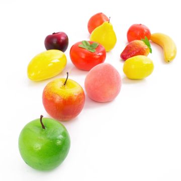 Melange de fruits en plastique FIDAN, multicolore, 5-8cm Melange de fruits en plastique FIDAN, multicolore, 5-8cm