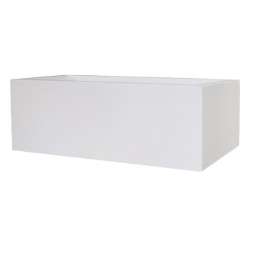 Jardinière rectangulaire NALTIS en plastique, blanche, 100 x 40 x 41 cm