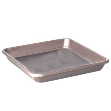 Soucoupe carrée pour cache-pot TOULA en plastique, taupe, 26x26x4cm Soucoupe carrée pour cache-pot TOULA en plastique, taupe, 26x26x4cm