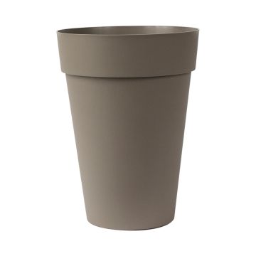 Vase à plantes rond et haut VINAYA en plastique, taupe, 46cm, Ø34cm Vase à plantes rond et haut VINAYA en plastique, taupe, 46cm, Ø34cm