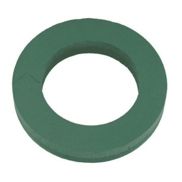 OASIS® Mousse florale humide en forme de couronne , fond en mousse rigide Foam Frames, vert, 6cm, Ø50cm