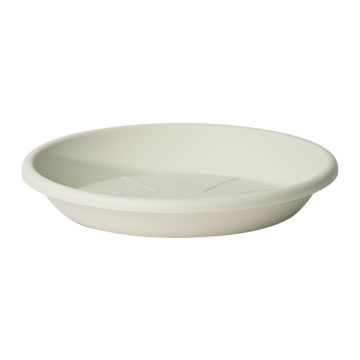 Soucoupe ronde pour cache-pot DONIKA en plastique, avec des trous, ivoire, 4cm, Ø22cm Soucoupe ronde pour cache-pot DONIKA en plastique, avec des trous, ivoire, 4cm, Ø22cm