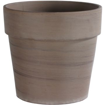 Pot de fleurs SILMAR en terre cuite, grainé, marron, 50 cm, Ø 60 cm