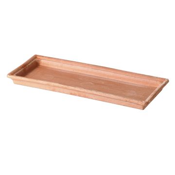 Soucoupe rectangulaire pour jardinière NUVENS en terre cuite, patinée, 31 x 17 x 3 cm Soucoupe rectangulaire pour jardinière NUVENS en terre cuite, patinée, 31 x 17 x 3 cm