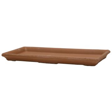 Sous-pot rectangulaire pour jardinière DUVENS en terre cuite, patiné, 41 x 19 x 3 cm Sous-pot rectangulaire pour jardinière DUVENS en terre cuite, patiné, 41 x 19 x 3 cm
