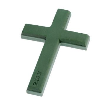 OASIS® Mousse florale humide en forme de croix , fleurs de deuil, fond en mousse rigide ECObase, tiges de support, vert, 46x31x4,5cm OASIS® Mousse florale humide en forme de croix , fleurs de deuil, fond en mousse rigide ECObase, tiges de support, vert, 46x31x4,5cm