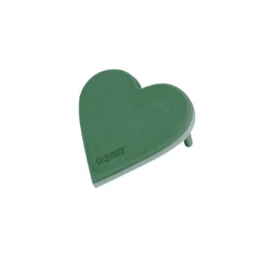 OASIS® Mousse florale humide en forme de cœur, décoration de mariage, fond en mousse rigide ECObase, tiges de support, vert, 20x19x4,5cm OASIS® Mousse florale humide en forme de cœur, décoration de mariage, fond en mousse rigide ECObase, tiges de support, vert, 20x19x4,5cm
