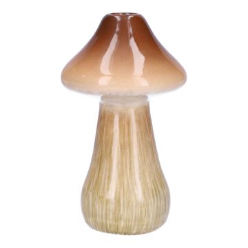 Vase à fleurs RATBURGA, en forme de champignon, céramique, brun-beige, 16cm, Ø9cm Vase à fleurs RATBURGA, en forme de champignon, céramique, brun-beige, 16cm, Ø9cm