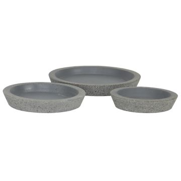 Soucoupe ronde pour pot de fleurs WISLLY en ciment, grise, 4 cm, Ø 35 cm Soucoupe ronde pour pot de fleurs WISLLY en ciment, grise, 4 cm, Ø 35 cm