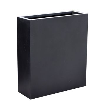 Jardinière CHANKY en Fiberstone, noire, 100x30x80cm Jardinière CHANKY en Fiberstone, noire, 100x30x80cm