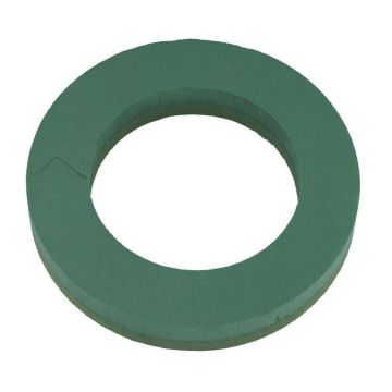 OASIS® Mousse florale humide en forme de couronne , fond en mousse rigide Foam Frames, vert, 6cm, Ø40cm