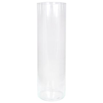 Grand vase cylindrique SANYA OCEAN en verre, transparent, 50cm, Ø15cm