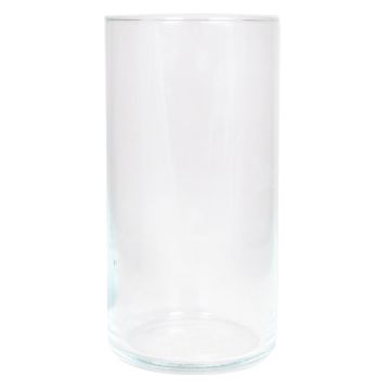 Vase à fleurs cylindrique SANYA OCEAN en verre, transparent, 25cm, Ø12,5cm