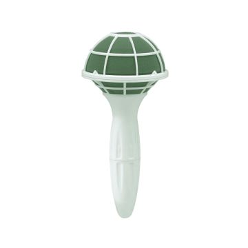 OASIS® Mousse florale humide pour un support de bouquet de mariée avec une poignée en plastique, grille, vert, Ø8cm OASIS® Mousse florale humide pour un support de bouquet de mariée avec une poignée en plastique, grille, vert, Ø8cm