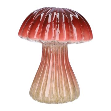 Vase en céramique amanite tue-mouche SEBALDE, rainures, rouge-beige, 21cm, Ø16cm Vase en céramique amanite tue-mouche SEBALDE, rainures, rouge-beige, 21cm, Ø16cm