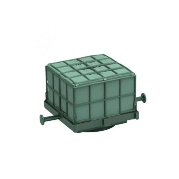 OASIS® Mouse florale humide pour un défilé de voitures, décoration de mariage, support en plastique, grille, ventouse, vert, 11x11x9cm