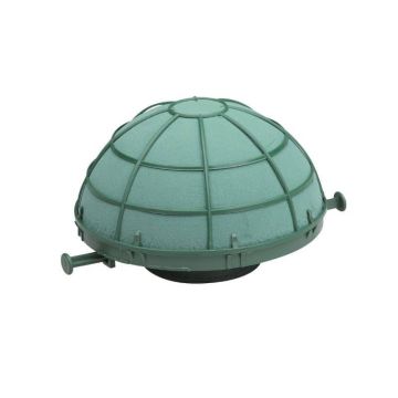 OASIS® Mousse florale humide pour un défilé de voitures, décoration de mariage, support en plastique, grille, avec une ventouse, vert, 13cm, Ø20cm