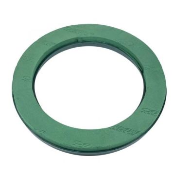 OASIS® Mousse florale humide en forme de couronne dans une coupe en papier composite Naylor Base, picots antidérapants, vert, 5cm, Ø30cm