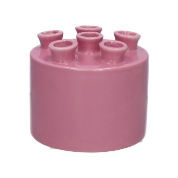 Vase dolomite VIVIANNE à 6 ouvertures, lilas clair, 10,5cm, Ø12cm Vase dolomite VIVIANNE à 6 ouvertures, lilas clair, 10,5cm, Ø12cm
