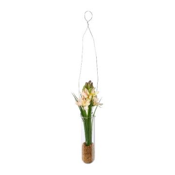 Composition de jacinthes artificielles FRUKE dans un vase suspendu, rose, 35 cm Composition de jacinthes artificielles FRUKE dans un vase suspendu, rose, 35 cm