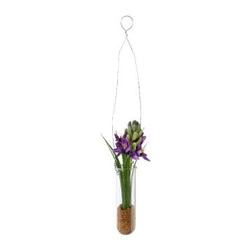 Composition de jacinthes artificielles FRUKE dans un vase suspendu, violet, 35 cm Composition de jacinthes artificielles FRUKE dans un vase suspendu, violet, 35 cm