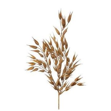 Branche décorative d'avoine lisse SNOLHE avec épis, marron, 65 cm Branche décorative d'avoine lisse SNOLHE avec épis, marron, 65 cm