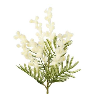 Branche décorative Mimosa KROVEN, blanc, 40cm