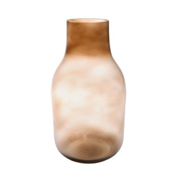 Vase décoratif bombé RAIDON en verre, orange-brun-transparent, 30cm, Ø22cm Vase décoratif bombé RAIDON en verre, orange-brun-transparent, 30cm, Ø22cm