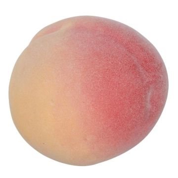 Fruit décoratif : pêche YOLANTHA, jaune-rouge, 7,5 cm, Ø 8 cm