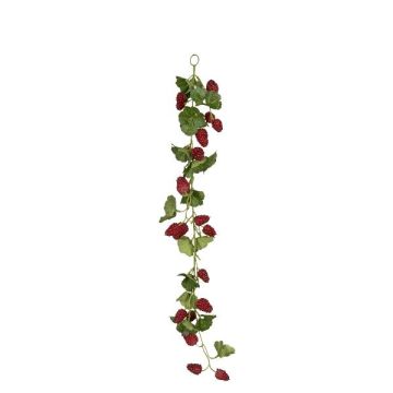 Guirlande artificielle de framboises SHERIDAN avec fruits, rouge, 55 cm