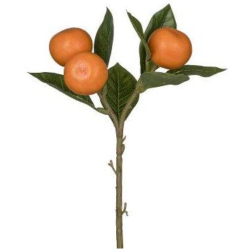 Branche artificielle de mandarine SHARLEEN avec fruits, orange, 25 cm Branche artificielle de mandarine SHARLEEN avec fruits, orange, 25 cm