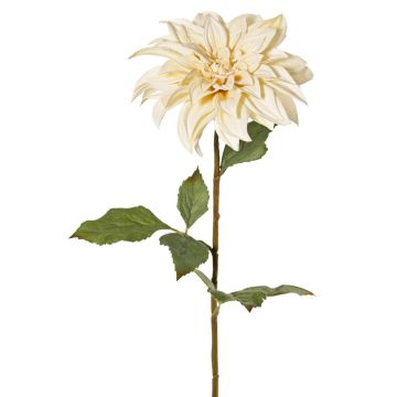 Dahlia décoratif PHILLIPPA, collection écologique, crème-jaune, 65cm, Ø15cm