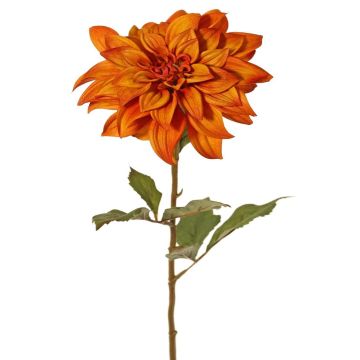 Dahlia décoratif PHILLIPPA, collection écologique, orange-jaune, 65cm, Ø15cm