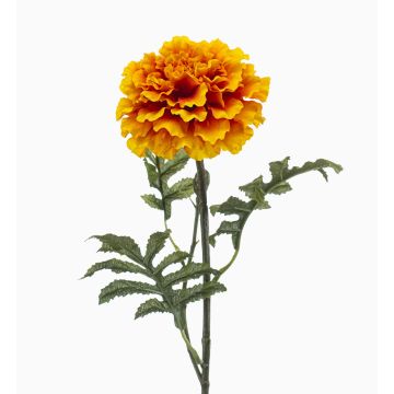 Fleur artificielle de tagète VAZLEN, jaune-orange, 50 cm, Ø 9 cm