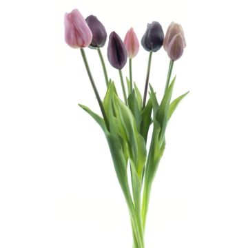 Bouquet de tulipes artificielles LONA, mauve-violet, 45cm, Ø20cm Bouquet de tulipes artificielles LONA, mauve-violet, 45cm, Ø20cm