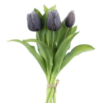Bouquet de tulipes artificielles LONA, noir-blanc, 30cm, Ø20cm Bouquet de tulipes artificielles LONA, noir-blanc, 30cm, Ø20cm