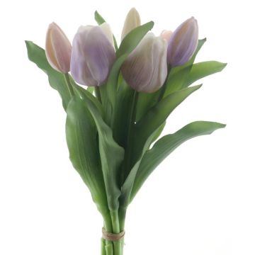 Bouquet de tulipes artificielles LONA, lilas-crème, 30cm, Ø20cm Bouquet de tulipes artificielles LONA, lilas-crème, 30cm, Ø20cm
