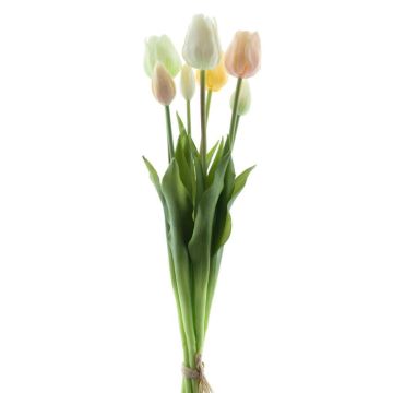 Bouquet de tulipes artificielles LONA, jaune-crème-vert, 45cm, Ø20cm Bouquet de tulipes artificielles LONA, jaune-crème-vert, 45cm, Ø20cm