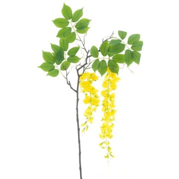 Branche de fleurs artificielles Glycine LIANMU, jaune, 140cm Branche de fleurs artificielles Glycine LIANMU, jaune, 140cm