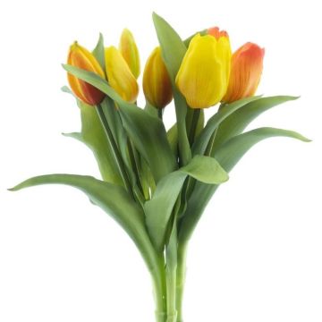 Bouquet de tulipes artificielles LONA, jaune-orange, 30cm, Ø20cm Bouquet de tulipes artificielles LONA, jaune-orange, 30cm, Ø20cm