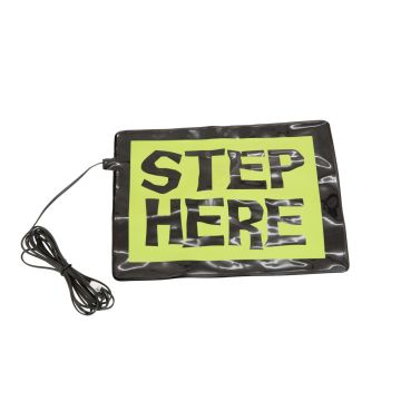 Décoration Halloween Pédale STEP HERE pour figurines animées, 15x20cm