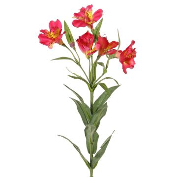 Branche décorative de lys des Andes AUBERTA, rose-jaune, 75 cm, Ø 6 cm