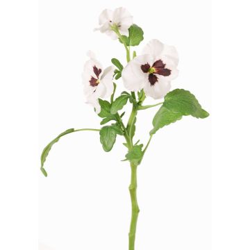 Branche décorative Pensée SIANIE, blanc-rouge bourgogne, 35cm, Ø5-6,5cm Branche décorative Pensée SIANIE, blanc-rouge bourgogne, 35cm, Ø5-6,5cm