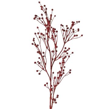 Branche décorative de lin QUOLL avec épis, rouge, 65 cm